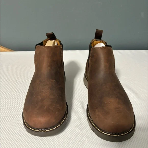NEW CARHARTT MILLBROOK WATER RESISTANT 4" SOFT TOE ROMEO WEDGE BOOT SIZE: 8.5